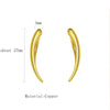 Long Dipper Ear Hook Clip on Earrings for Women Moon Curved Metal Ear Climbing Ear Cuff Piercing Earrings Jewelry Gifts - Image 3