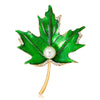 Temperament Leaf Brooch Shiny Rhinestone Color Pin Maple Leaf Ginkgo Biloba Dress Men's Women's Accessories Jewelry Gift - Image 2