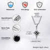 Minimalist Black Zircon Star Cross Pendant Stainless Steel Necklace for Men, Punk Hip Hop Jewelry Gifts - Image 6