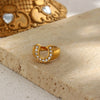 Stainless Steel Y2K Jewelry U Letter Crystal Paved Gold Colour Rings For Women Chunky Metal Hiphop Party Jewelry - Image 18