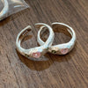 Silver Rings For Women Men Jewelry Finger Adjustable Open Heart CZ Ring For Party Birthday Gift - Image 1