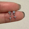 Mini Crystal Zircon Stud Earrings Sweet Needle Unisex Ear Studs Pendant Cross Star Earbone Jewelry Cool Cute Punk Grunge Jewelry - Image 1