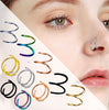 8mm Titanium Double Helix Nose Rings Hinged Segment Ring Ear CartilageTragus Helix Lip Piercing Nose Hoop Studs Punk Jewelry 1PC - Image 4