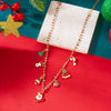 Christmas Necklace Snowflake Gingerbread Tree Snowman Reindeer Bell Soft Clay Crystal Beads Fringe Pendant Choker For Women Men - Image 13