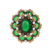 Vintage Baroque Green Whirlwind Smokey Leaf Design Women's Court Style Brooch Costume Jacket Accessories Holiday Gifts - Image 6