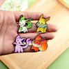 9Pcs Anime Eevee Elf Monsters Enamel Pins Set Animals Brooches Women's Lapel Pins Holiday Gift Jewelry - Image 3