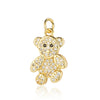 Cat Horseshoe Copper CZ Cycling Charm Bear Butterfly Racket Pendant For Bracelet Necklace Making - Image 6