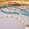Sea Life Charm Beaded Choker Necklace with Multicolor Rice Beads - Image 18