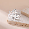 Skyrim Lotus Flower Women's Brooch Stainless Steel Gold Color Suit Badge Lapel Pin Yoga Buddhism Amulet Accessories - Image 6