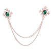 Tassel Crystal Cross Chain Brooch Women's Shirt Collar Pins and Brooches Personality Lapel Pin Buckle Women Accessories - Image 19