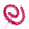 Classic copper plated rose gold inlaid ruby bracelet for women and simple engagement elliptic Beaded bangles jewelry - Image 2