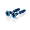 Stainless Steel Screw Stud Earrings in Colorful Finishes 1 Pair - Image 18