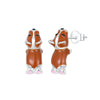Silver Cat panda koala deer unicorn elephant Zircon Earrings for Women Jewelry Wedding Birthday Gift - Image 22