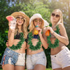 1/4Pcs Hawaiian Green Leis Necklace Artificial Leaves Wreath Garland Headband Bracelet Luau Tropical Birthday Party Decoration - Image 3