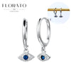 Silver Ear Needle Geometric/heart-shaped Royal Blue Zircon Pendant Silver Earrings Niche Jewelry Gifts - Image 27