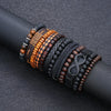 12Pcs Vintage Woven Leather Bracelet Set For Men Women 8 Shape Tiger's Eye Braided Bracelets Daily Wear Punk Jewelry - Image 8