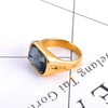 Rectangular Cubic Zirconia Stainless Steel Ring in Multiple Stone Colors - Image 21
