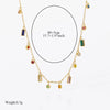 316L Stainless Steel Geometric Pendant Necklace with Colorful Crystal Accents - Image 24