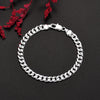 Silver 7MM Chain Bracelets Neckalces Jewelry Set for Man Women Party Wedding Holiday Gift - Image 4
