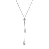 Water Drop Tassel Y Necklace Adjustable in Stainless Steel - Image 3