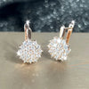 Cute Small White Cubic Zirconia Stone Snowflake Hoop Earrings for Women Charm Female Silver Color Wedding Jewelry Gift - Image 4