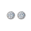 Korean Silver Cute Round Crystal Stud Earrings for Women Wedding Party Jewelry Gift - Image 2