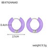 Glamour Jewelry Stainless Steel Dripping Oil Black White Colorful Enamel Hoop Earrings Geometric Enamel Stud Earrings for Women - Image 24