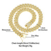 Hip Hop Square 14MM Cuban Link Necklace Men Gold Color Women Rhinestone Iced Out Cuban Chain Punk Jewelry Necklaces Gift - Image 2