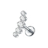 1/5PCS Titanium 5 CZ Cluster Climber Stud Earrings 16G Daith Helix Tragus Cartilage Lobe Piercings Flatback Labret Stud Jewelry - Image 10