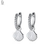 Silver Needle Vintage Shell Pendant Hoop Earrings Women's Pearl Conch Gold Earrings Jewelry Gifts - Image 9