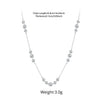 Silver Dancing Zircons Necklace Sparkling Crystal Round Beads O-Chain Link for Women Stacking Gift - Image 7