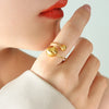 Rings For Women Stainless Steel Adjustable Gold Plated Punk Open Ring Jewelry Accessories Couples Gifts - Image 8