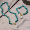 2pcs Vintage Elegant Turquoise Inlay Jewelry Set for Women Necklace Bracelet Jewelry Gifts - Image 3