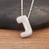 Light Aesthetic 26 A-Z Letters Sparkling Zircon Pendant Necklace Initials Alphabet For Women Lucky Jewelry Accessories - Image 29