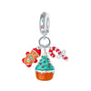 Silver Christmas Charms Santa Reindeer Sleigh Bell Gingerbread Tree Stocking Candy Cane Pendant Fit Bracelet Jewelry Gift - Image 13