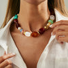 Bohemian Resin Bead Choker Necklace Adjustable - Image 3