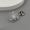 gold-plated stainless steel brooch: atomic structure design, lapel pin, gift for friends - Image 2