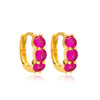 silver ear needle crystal zircon hoop earrings for women metal round ear buckles Wedding Jewelry gifts - Image 8