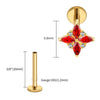 Titanium Marquise Flower Helix Stud 16G Four-Petal CZ Floral Cartilage Tragus Conch Ear Piercing Jewelry - Image 15
