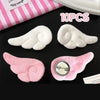 5/1Pairs Small Angel Wings Brooch Japanese Plush Angel Wings Brooch Badge Sweet Pin Doll Cosplay Y2K Fluffy Angel Wing Bag Decor - Image 1