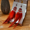 Long Exaggerated Irregular Feather Earrings for Women Bohemian Silver Color Hollow Rice Bead Tassel Earrings - Image 7