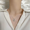 New Moonstone Neon Love Necklaces Women Light Luxury Senior Design Sense Temperament Simple Necklace Party Jewelry Gift