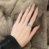 Korea Gold Color Multilayer Wide Open Rings For Women Shiny Zircon Cross Adjustable Finger Ring Wedding Jewelry Gift - Image 4