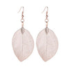 Tree Leaf Shape Dangle Earrings for Women Alloy Hollow Bright Dangle Hook Earrings Wedding Jewelry Gift - Image 7