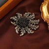 Pearl Accent Heart Brooch with Metal Floral Details - Image 11
