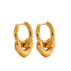 Star Moon Heart Pendant Drop Hoop Huggie Earrings Gold Plated Stainless Steel Charm Jewelry - Image 9