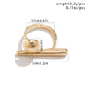 Creative Irregular Geometric Ball Open Ring for Women Men Punk Gold Color Line Adjustable Couple Finger Ring Jewelry Accessories - Image 6