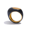 6789# Stainless Steel Black Enamel Geometric 316L Unique Ring Minimalist Texture Finger Unusual Jewelry - Image 7