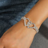 Wedding Bridal Jewelry 1-10 Row Cuff CZ Rhinestone Crystal Stretch Strand Bracelet Bangle - Image 18