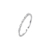 Silver 1.2mm Thin Round Zircon Adjustable Ring For Women Party Classic Jewelry Light Accessories - Image 1
